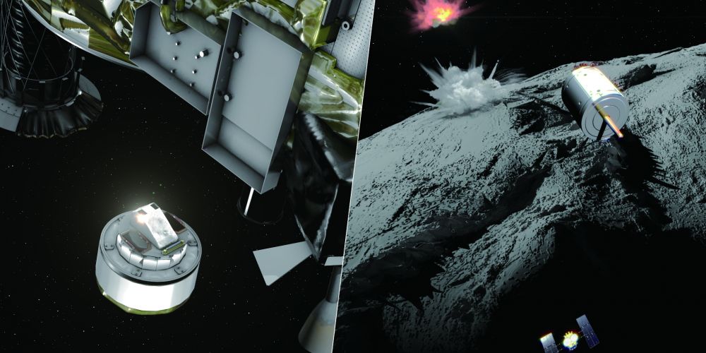 A Hayabusa-2 űrszonda tankelhárító lövedéket lőtt egy kisbolygóba