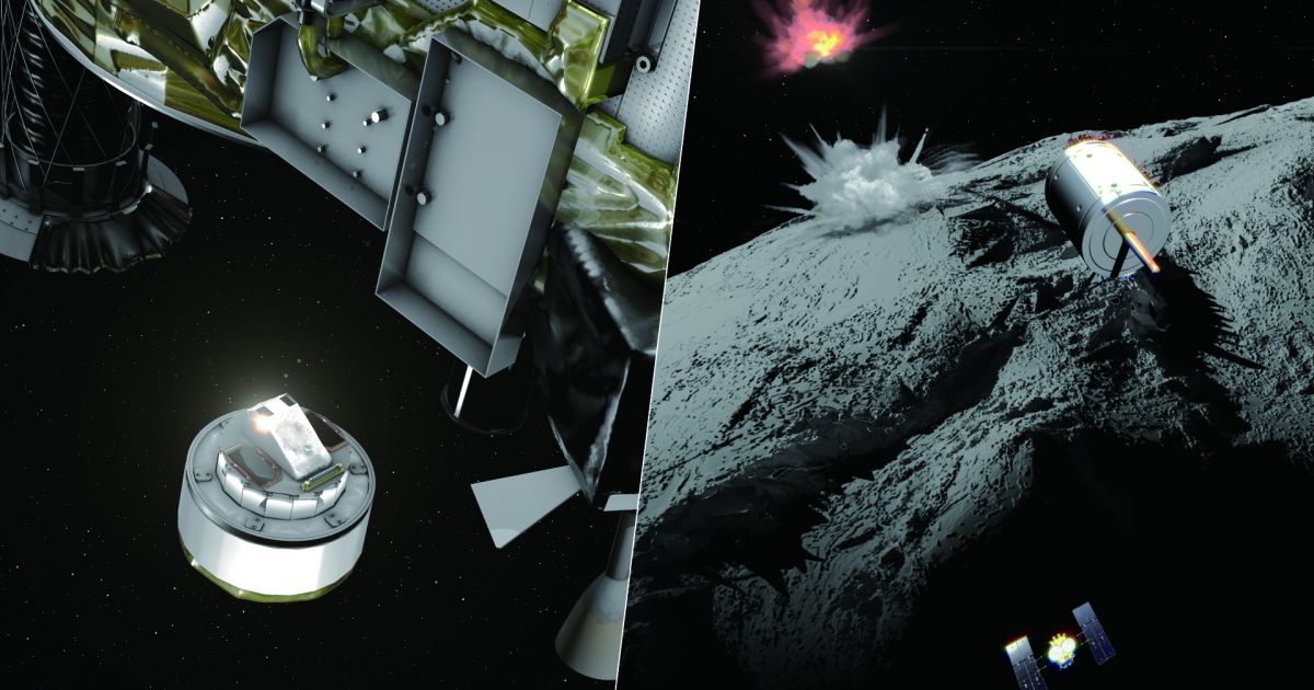 A Hayabusa-2 űrszonda tankelhárító lövedéket lőtt egy kisbolygóba